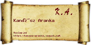 Kanász Aranka névjegykártya